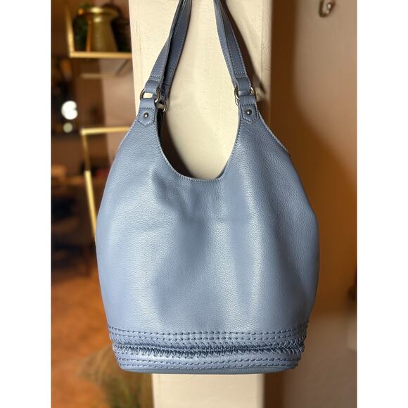 The Sak Roma Shopper tote bag in a blue leather - Picture 2 of 9